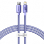 datový kabel Baseus Crystal Shine USB-C/Lightning FastCharge 3A 20W violet 1,2m